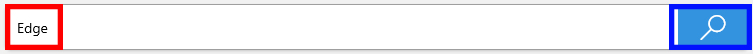 於搜尋框中打入Edge，並按搜尋